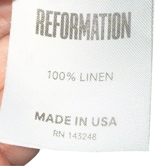 Host Pick 🎉▶️ Reformation ◀️ Paloma White Linen Lace Up Top - Picture 9 of 16